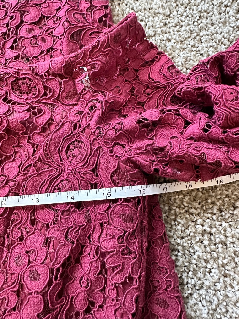 Bardot Burgundy Lace Overlay Dress - Picture 6 of 8